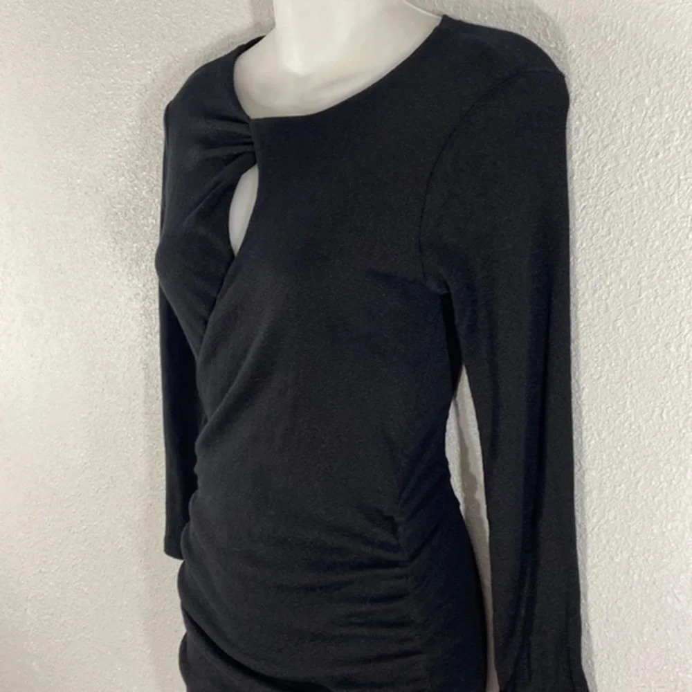 Michael Stars black keyhole bodycon dress